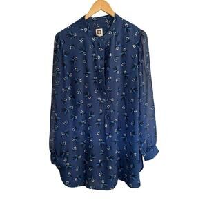 Anne Klein Women's Floral Print Blouse - Size 2X